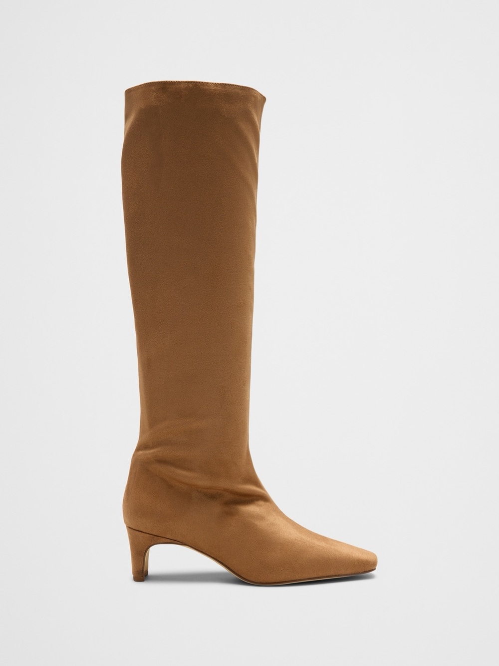 Banana Republic Factory Tall Pointed-Toe Kitten Heel Boots - Caramel Brown